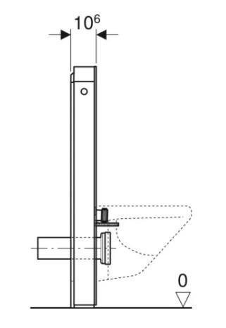 Geberit Monolith cisternemodul væghængt toilet 101 cm Skifer