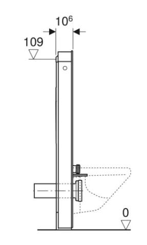 Geberit Monolith cisternemodul væghængt toilet 114 cm Beton