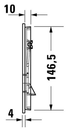 Duravit DyraSystem A1 betjeningsplade - Glas/hvid