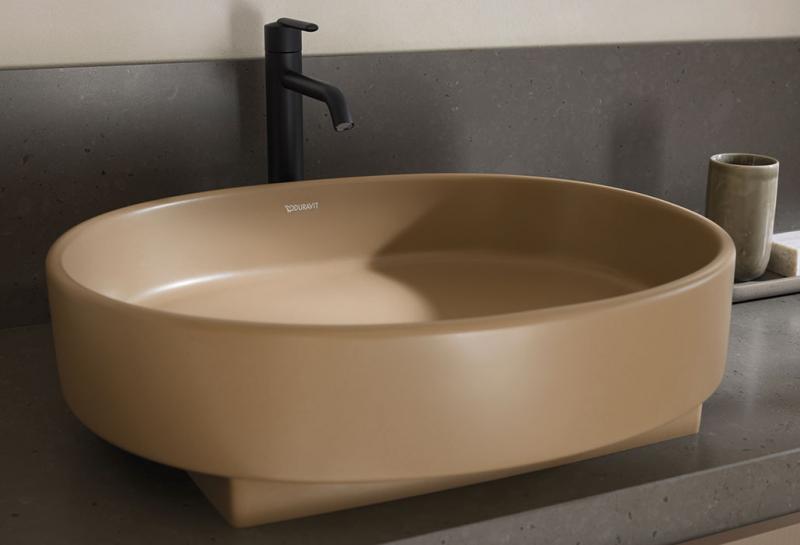Duravit Balcoon 55 fritstående bowlevask - Uden hanehul - Ler Terra - DuraShield Duravit Balcoon 55 fritstående bowlevask - Uden hanehul - Ler Terra - DuraShield