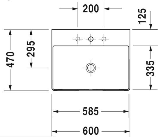 Duravit DuraSquare håndvask  - 60 cm