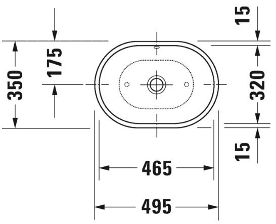 Duravit Foster 50 fritstående bowlevask - Uden hanehul