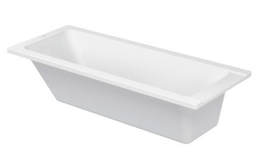 Duravit D-Code badekar t/indbygning - 170 x 75 - Afløb i midten - 1 ryglæn