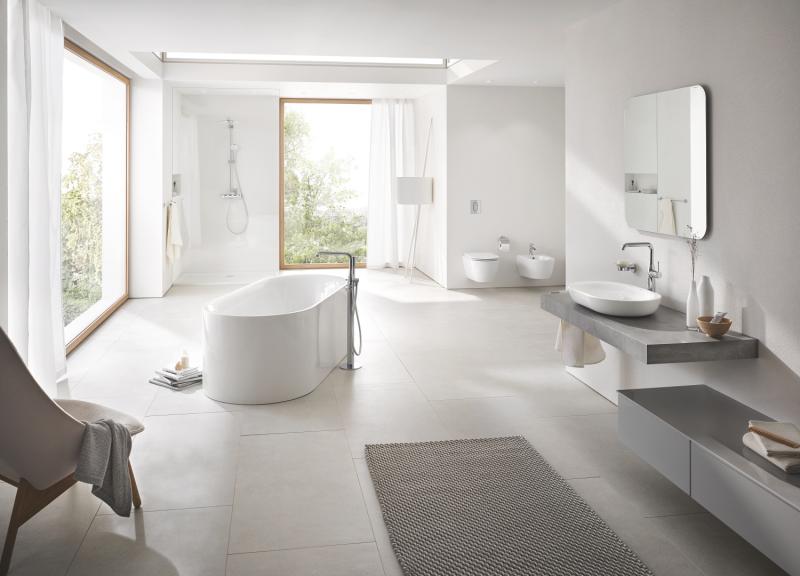 Grohe Essence håndvaskarmatur m/EcoJoy og svingtud - Poleret hard graphite