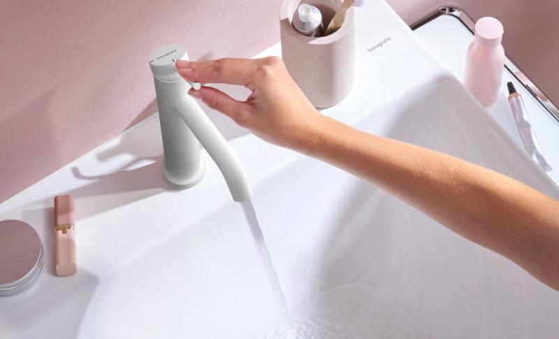 Hansgrohe Tecturis S 110 håndvaskarmatur m/CoolStart - Mat hvid