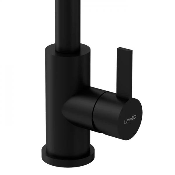 Lavabo Kubus 140 RS Square k&oslash;kkenarmatur - Mat sort