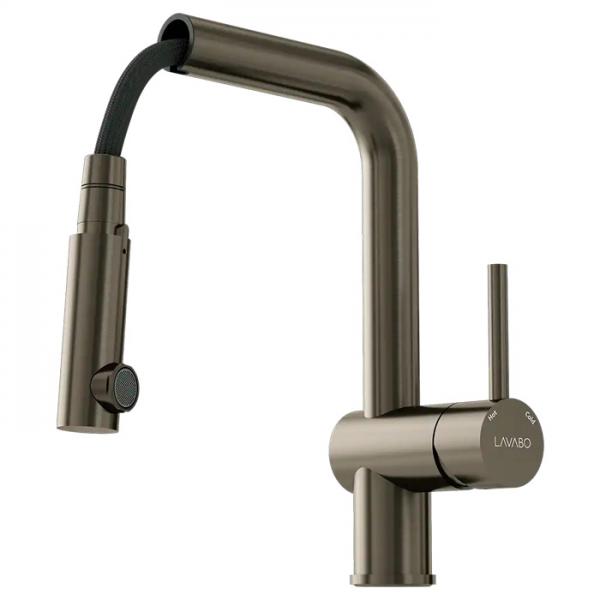 Lavabo Kubus 385 RS køkkenarmatur m/udtræk - Dark bronze Lavabo Kubus 385 RS køkkenarmatur m/udtræk - Dark bronze