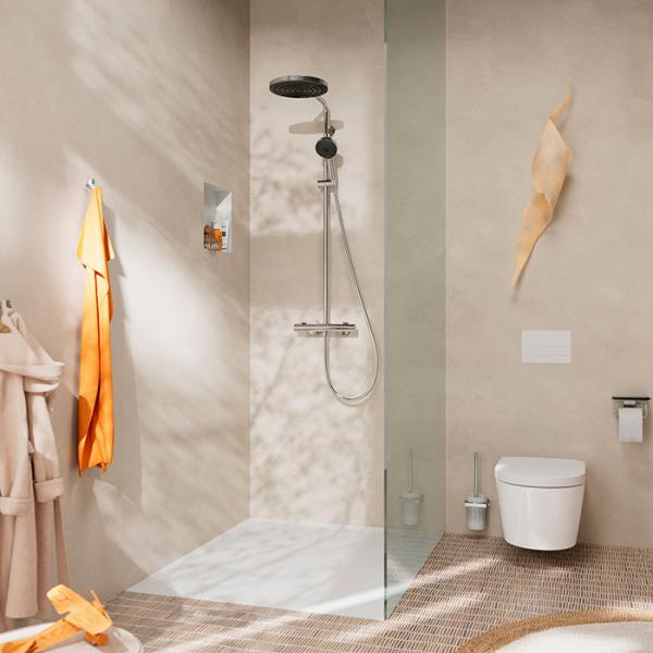 hansgrohe Pulsify S Puro 260 Showerpipe 1jet m/EcoSmart, EcoStat Fine og 3jet håndbruser - Krom