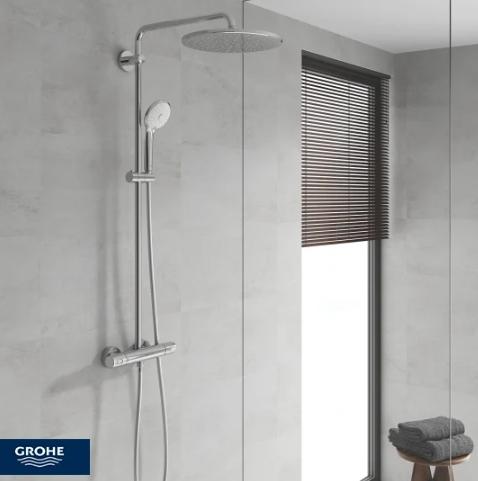 Grohe Euphoria 310 Brusesystem med termostat til vægmontering