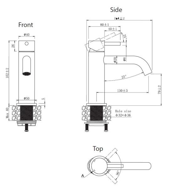 Lavabo Argo & Mira RS komplet pakke til badev&aelig;relset - Kobber PVD
