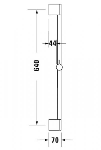 Duravit brusestang 700 mm