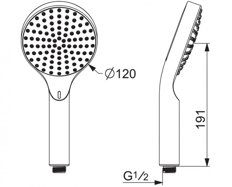 Oras Hydractiva Digital håndbruser m/Bluetooth - Krom