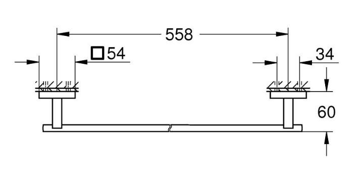 Grohe Start Cube håndklædestang - 600 mm - Krom