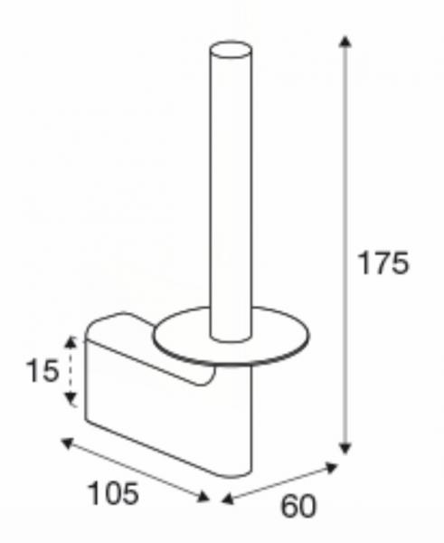 Pressalit Style reservepapirsholder - Mat sort