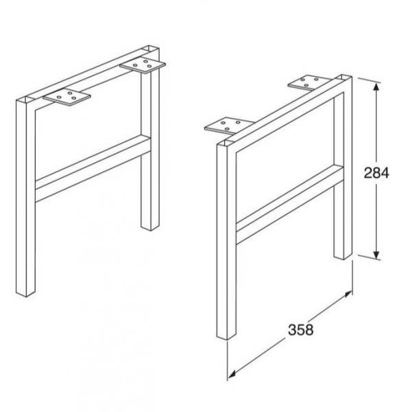 Gustavsberg Artic bensæt - 35 cm - Mat hvid