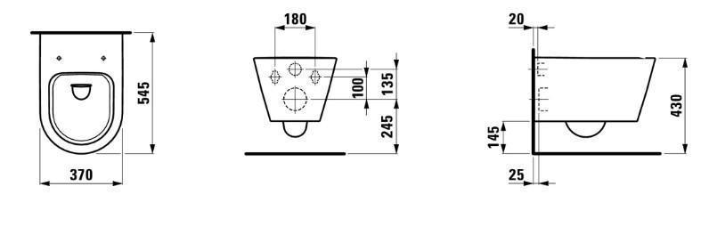 Laufen Kartell Rimless væghængt toilet - Mathvid