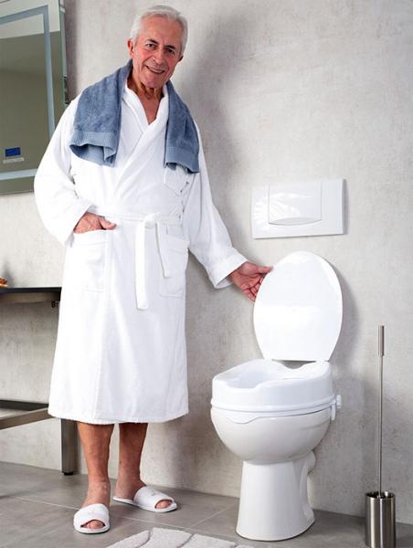 Ridder Assistent toiletforhøjer m/låg - Hvid