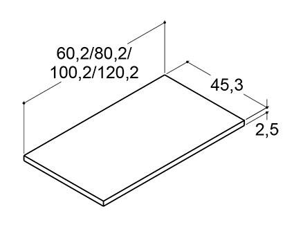 Dansani Luna laminatbordplade 160 - Brun eg