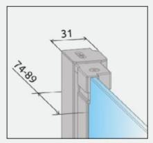 Strømberg Noma 83 dobbelt badekarvæg - Klart glas/mat sort