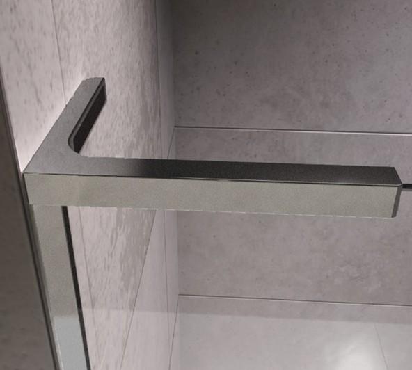 Str&oslash;mberg Faro 42 bruseniche m/skyded&oslash;re 96x96 - Klar glas/gunmetal