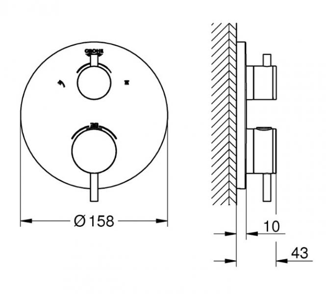 Grohe Atrio Rainshower 310 komplet brusesystem til indbygning - Steel