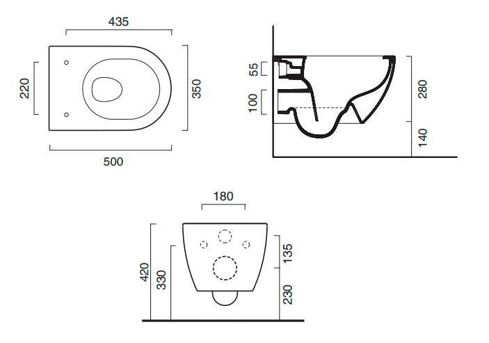 Catalano Sfera Cataglaze+ eksklusiv vægtoiletpakke