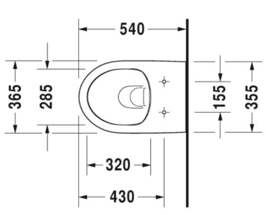 Duravit No. 1 Rimless toiletpakke inkl. sæde m/softclose, cisterne og mat sort betjening