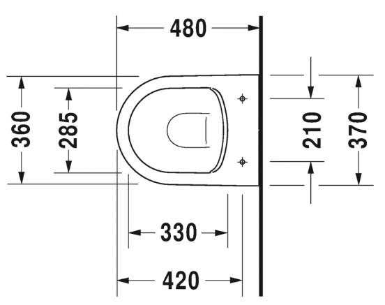 Duravit Me by Starck Compact Rimless - Hvid mat m/wondergliss toiletpakke inkl. sæde m/softclose, cisterne og mat sort betjening