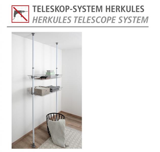 Wenko Hercules trådhylder 94 cm - 2 stk - Grå