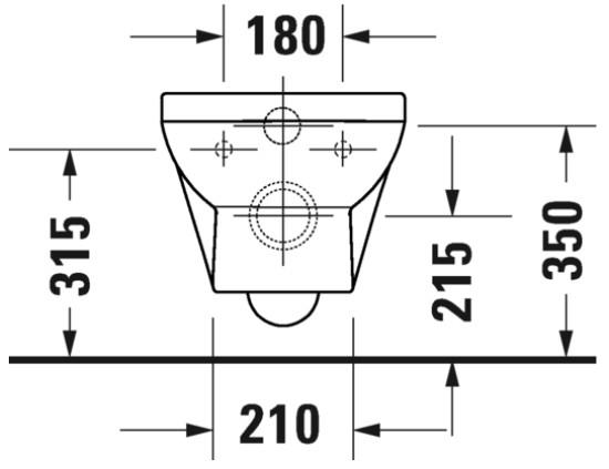 Duravit No.1 Compact Rimless væghængt toilet inkl. toiletsæde m/softclose og Wondergliss