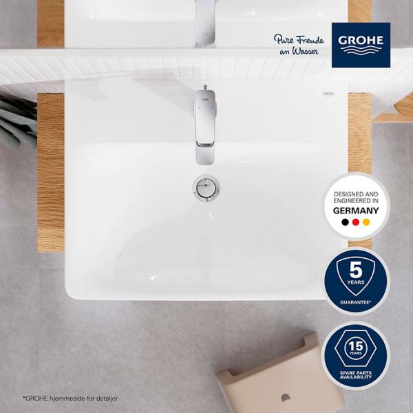 Grohe Euro 60 h&aring;ndvask 2.0 t/v&aelig;g - 1 hanehul - HyperClean