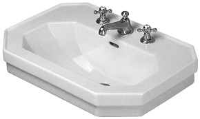 Duravit 1930 80 håndvask t/væg - 1/3 hanehuller - Wondergliss