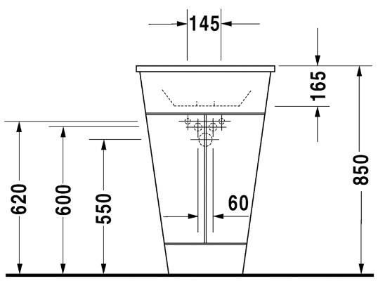 Duravit Starck 1 Ø58 møbelvask