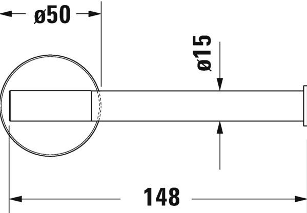 Duravit Starck T toiletpapirholder  - Mat sort