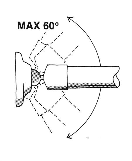 Van Der P Erica2000 Flexi-konsol +/-60º til skrå/skæve vægge - Hvid