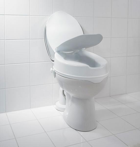 Ridder Assistent toiletforhøjer m/låg - Hvid