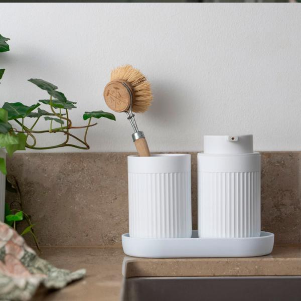 Beslagsboden Wave tandkrus - Mat hvid