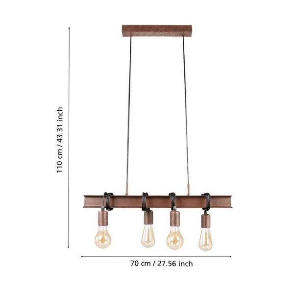 Eglo Townshend 4 pendellampe