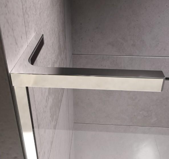 Str&oslash;mberg Faro 42 bruseniche m/skyded&oslash;re 96x96 - Klar glas/krom