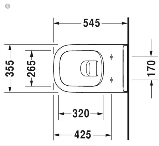 Duravit D-Code RIMless toiletpakke inkl. sæde m/softclose, cisterne og krom betjening