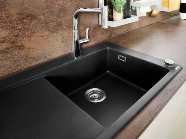 Hansgrohe S514-F450 køkkenvask i komposit - Vask til højre - Graphite black