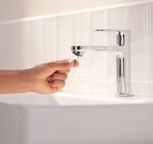 Hansgrohe Rebris S 110 håndvaskarmatur m/CoolStart /u bundventil - Krom