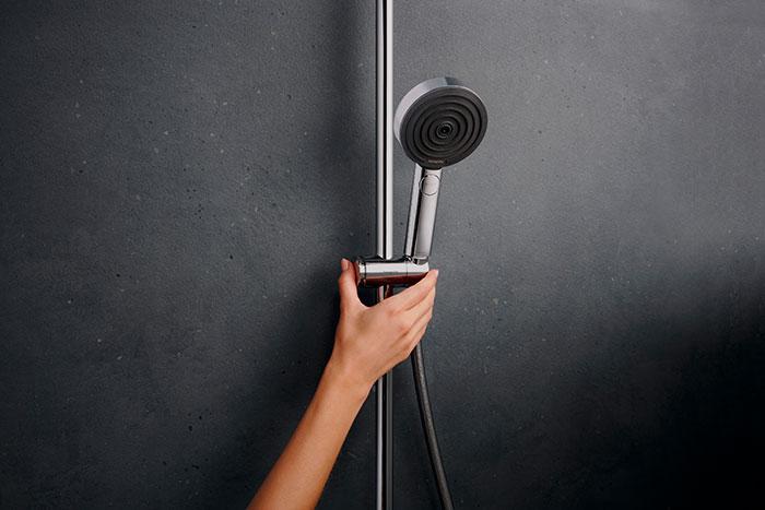 hansgrohe Pulsify S Puro 260 Showerpipe 1jet m/EcoSmart, EcoStat Fine og 3jet håndbruser - Krom