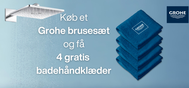 Gratis badehåndklæder med dit Grohe brusesæt